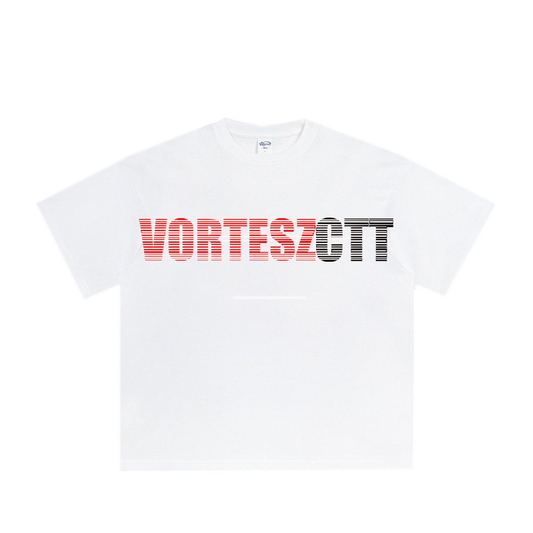 VORTESZ GRADIENT LINE TEE [WHITE]