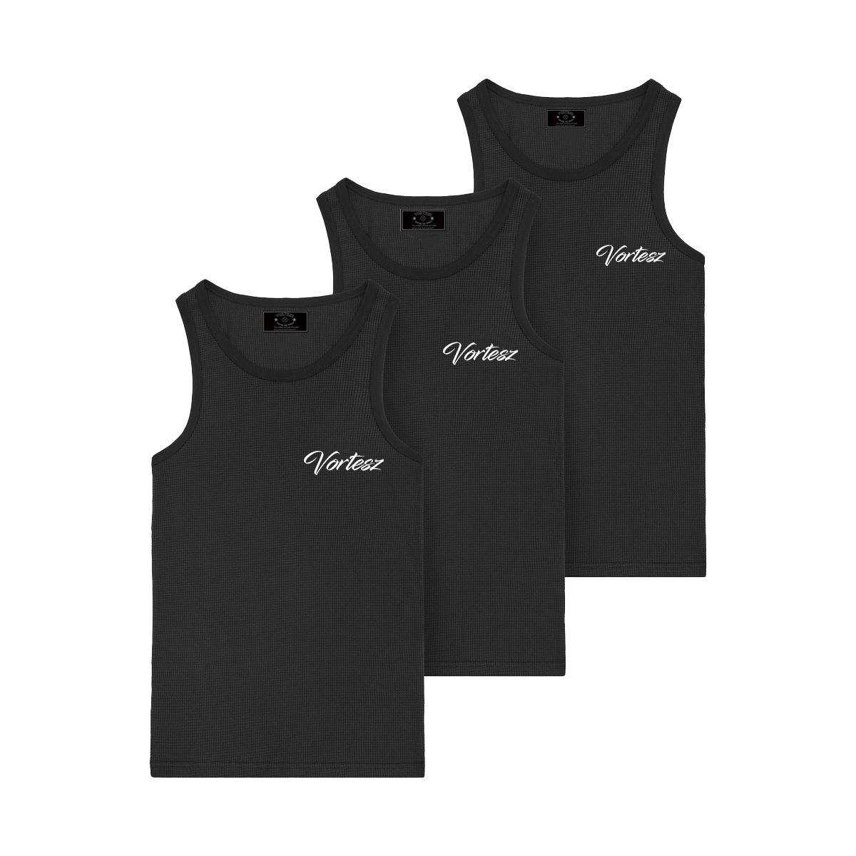 VORTESZ ESSENTIAL TANK TOPS [3PK] BLACK